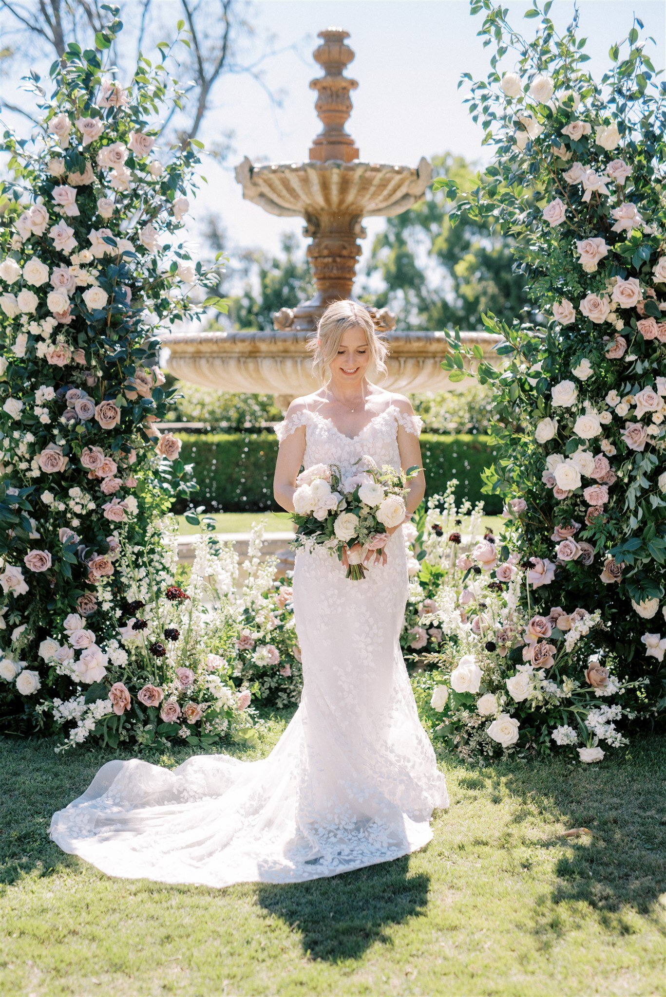Soft, atmospheric wedding arrangements