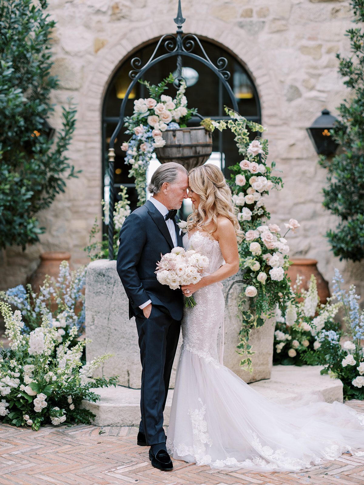 Ceremony installation with layered textures